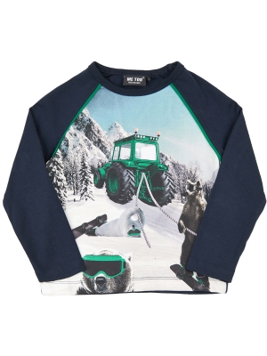 T-shirt LS Rolig Traktor Snowboard 80 cl