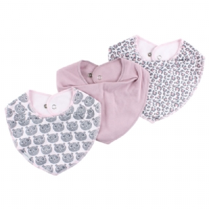 Fixoni Bib 3-pack Rosa/Lila EKO