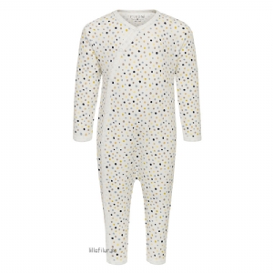 Fixoni Sparkdrkt med  fot / Pyjamas med fot 50-74 cl - Prickig