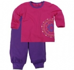 Pyjamas Vera 2-delad cerise m blomma