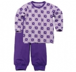 Pyjamas Vera 2-delad lila med blommor