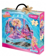 Tr� Pussel Barbie Mermaid 15 bitar