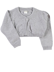 Bolero Potine mini stickad silvergrå