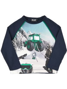 T-shirt LS Rolig Traktor Snowboard 80 cl