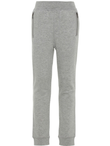 NKMRICO SWEAT PANT BRU ZIP GRÅ EKO