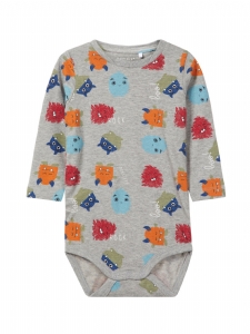 NBMOLSO LS BODY MONSTER GRÅ EKO