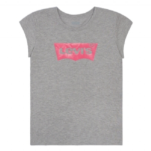 LEVI'S TOP SS Grå / Rosa Glitter
