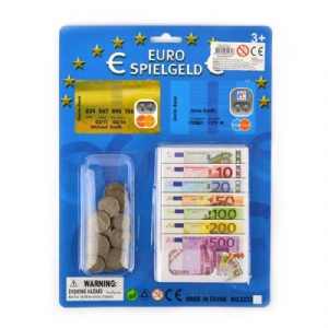 Leksakspengar Eurosedlar och Euromynt