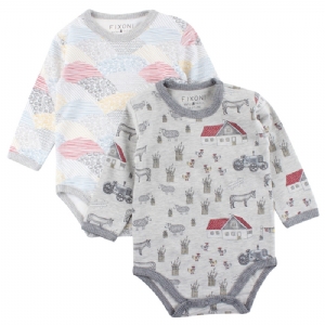 Fixoni Body 2-pack Mönster / Bondgård OEKO
