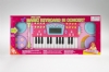 Keyboard med mikrofon, rosa