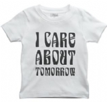 T-shirt Positive Ekologisk vit g I care