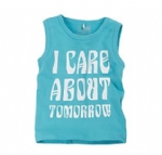 T-shirt Positive Ekologisk turkos I care